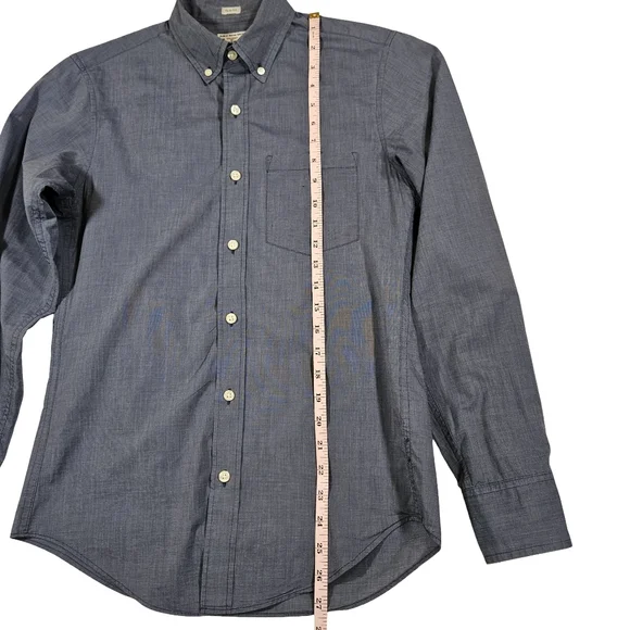 J. Crew Slim Fit 100% Cotton Long Sleeve Button Down Shirt, Dark Blue, XS - Picture 6 of 9